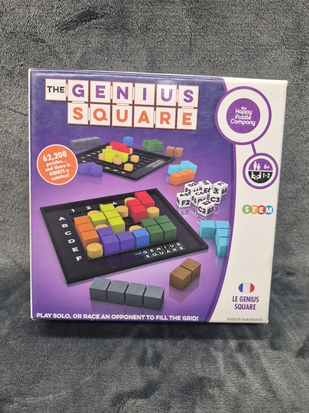 THE GENIUS SQUARE GAME - STEM Puzzle Game- 6+ 1-2 Player  Pre-owned